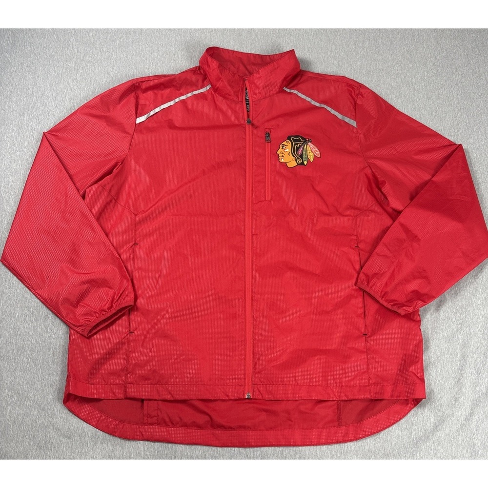 Chicago Blackhawks full-zip windbreaker jacket G-III Sports By Carl Banks - 2XL